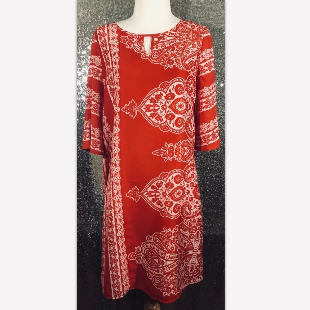 New York & Company Size Small S Dress Red White